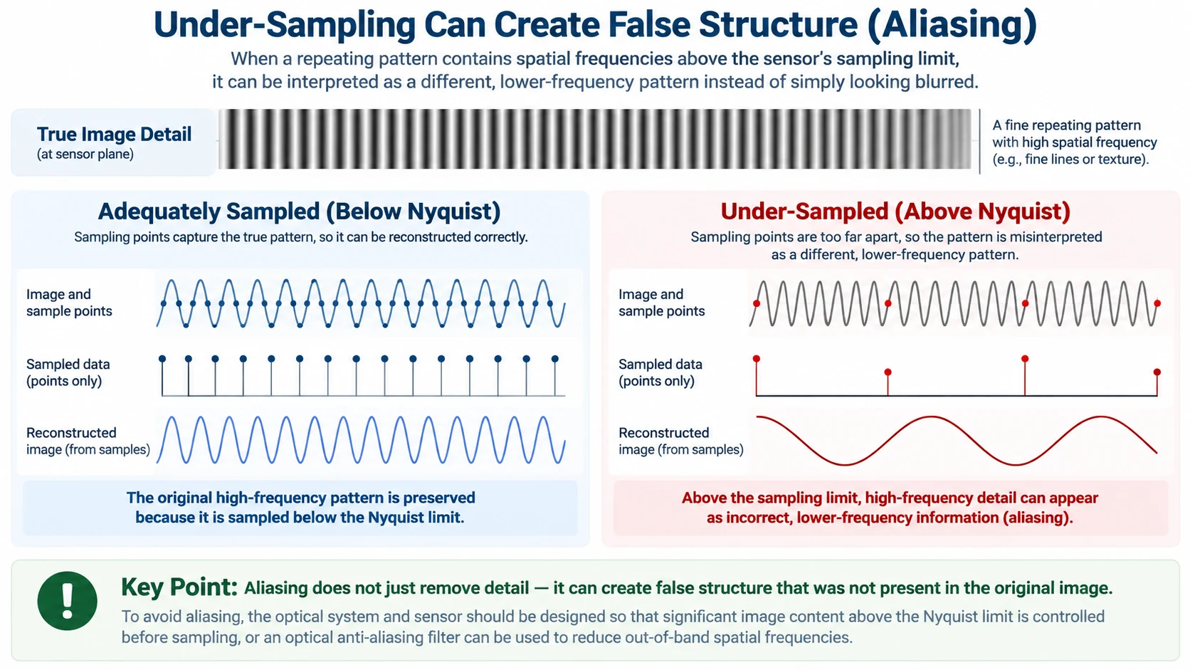 Adequate sampling compared with aliased undersampling
